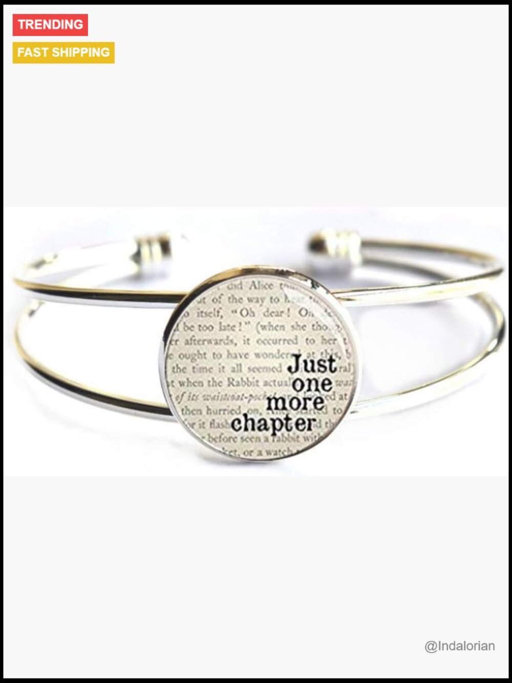 Stainless Steel Word Bracelet - Book Lover Jewelry - Reader Gift